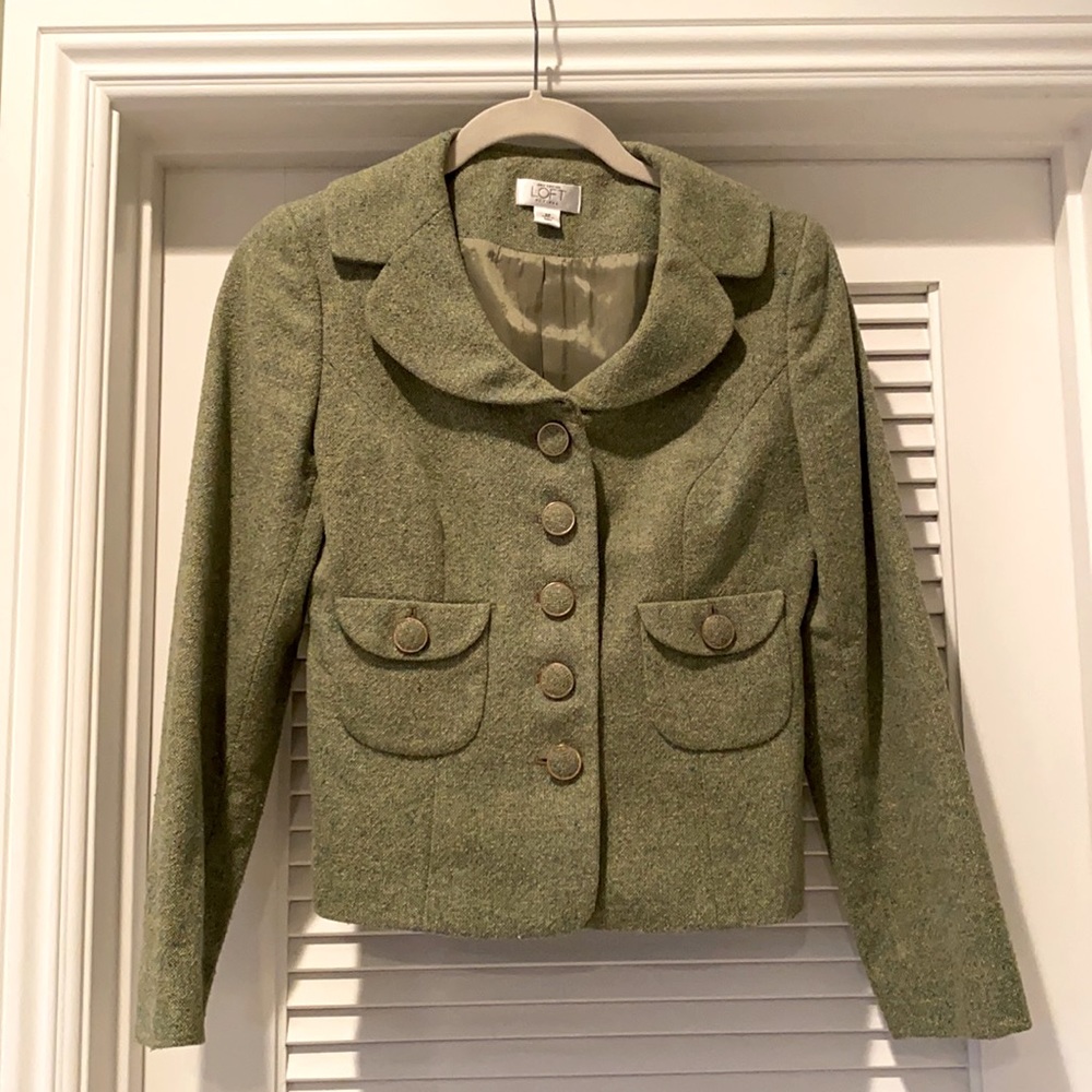 Pea green Ann Taylor Loft Jacket